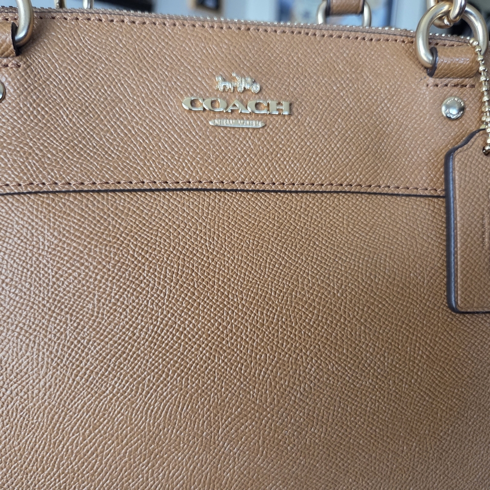 Coach Caramel Leather Savannah Carryall Bag - Picture 2 of 8